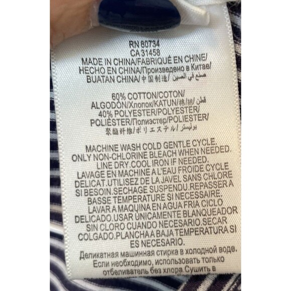 BCBG Generation Women’s Striped Maxi Dress Keyhole Accents In Back Blue White XS - Picture 3 of 5